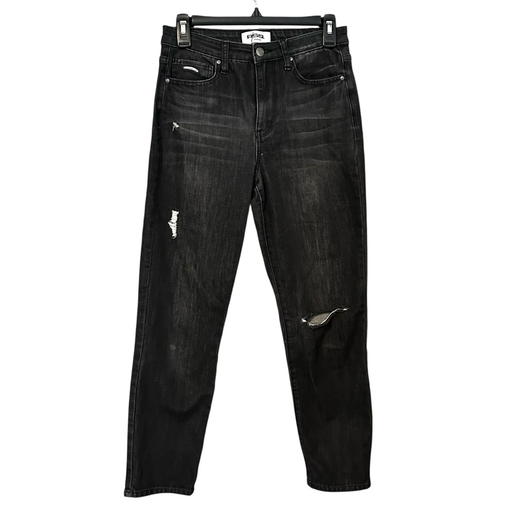 RSQ Vintage Mom Women’s Distressed Black Jeans Size 27